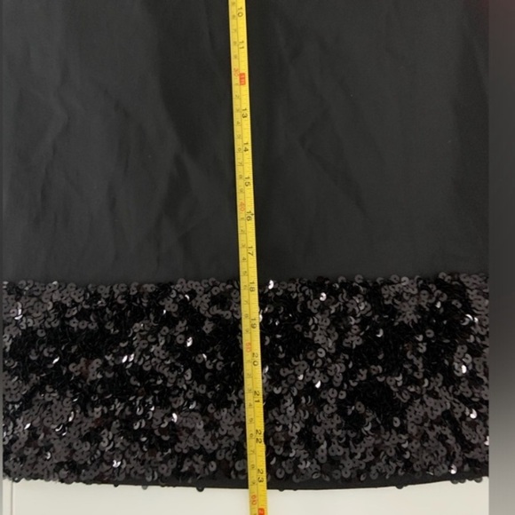 Talbots Black Sequin Hem Mid Length Skirt - Picture 8 of 9
